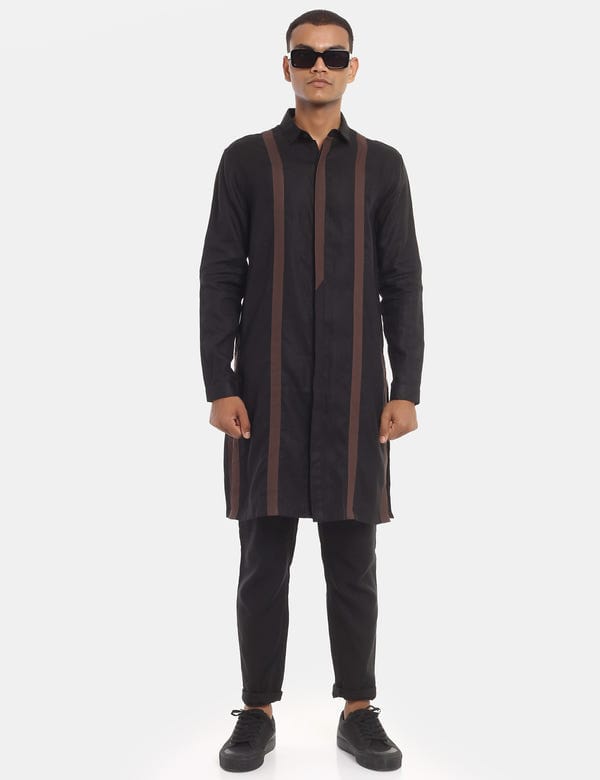 SON OF A NOBLE - SNOB — Ely - Kurta - Black