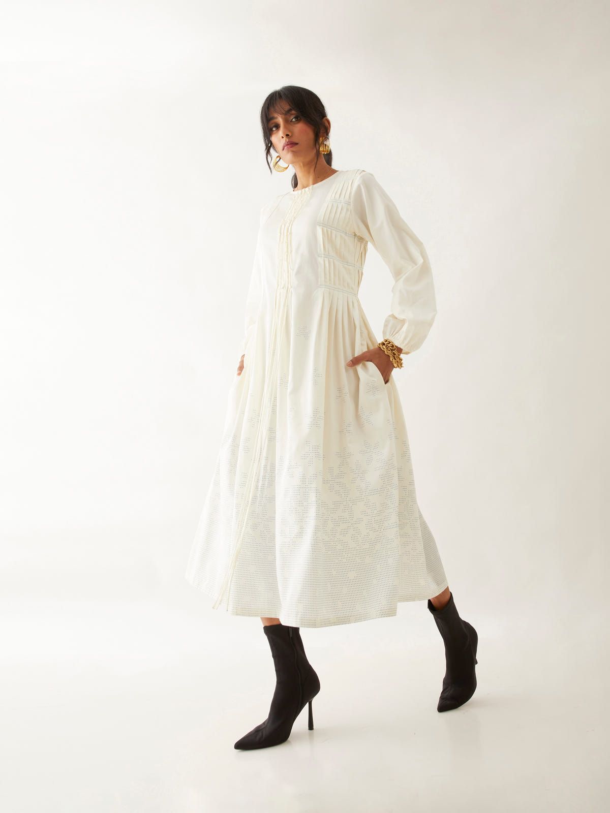 HAZEL DRESS - OFF WHITE - image 4