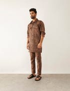 SERRY - DOMINOS - KURTA - BROWN view 3