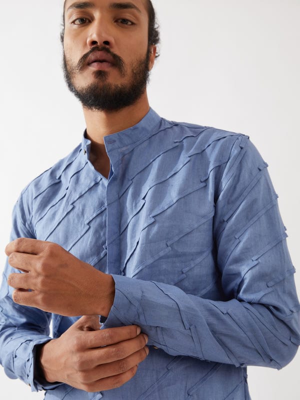 SON OF A NOBLE - SNOB — MASON KURTA  - BLUE