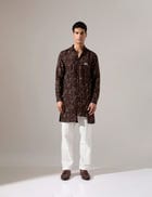Cyrus Plus Minus Kurta Set - Bark view 2
