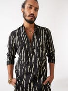 LUIS RAIN KURTA SET - BLACK view 4