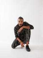 LUIS RAIN KURTA SET - BLACK view 5