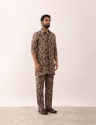 LAKSH STENCIL SHIRT SET - STONE view 2