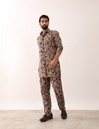 LAKSH STENCIL SHIRT SET - STONE view 4