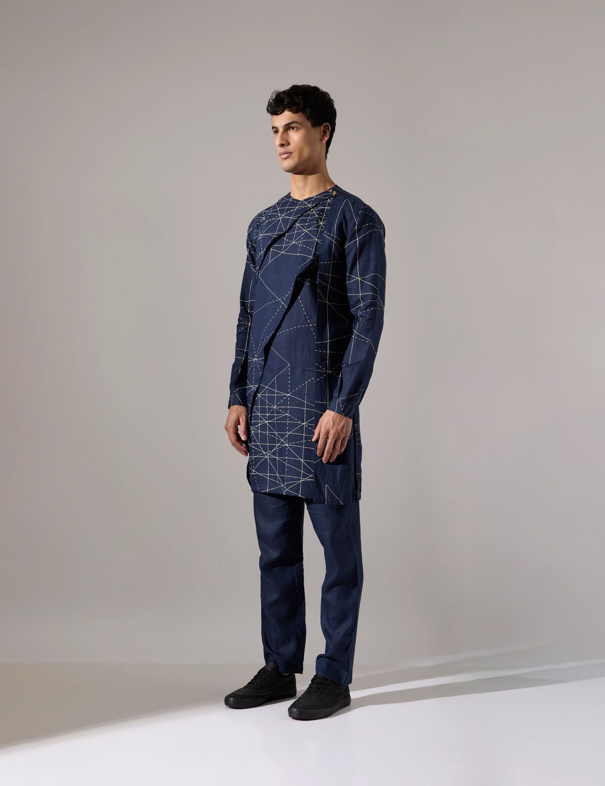 Austin network Kurta Set - Navy - image 1