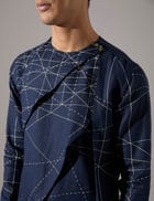 Austin network Kurta Set - Navy view 5
