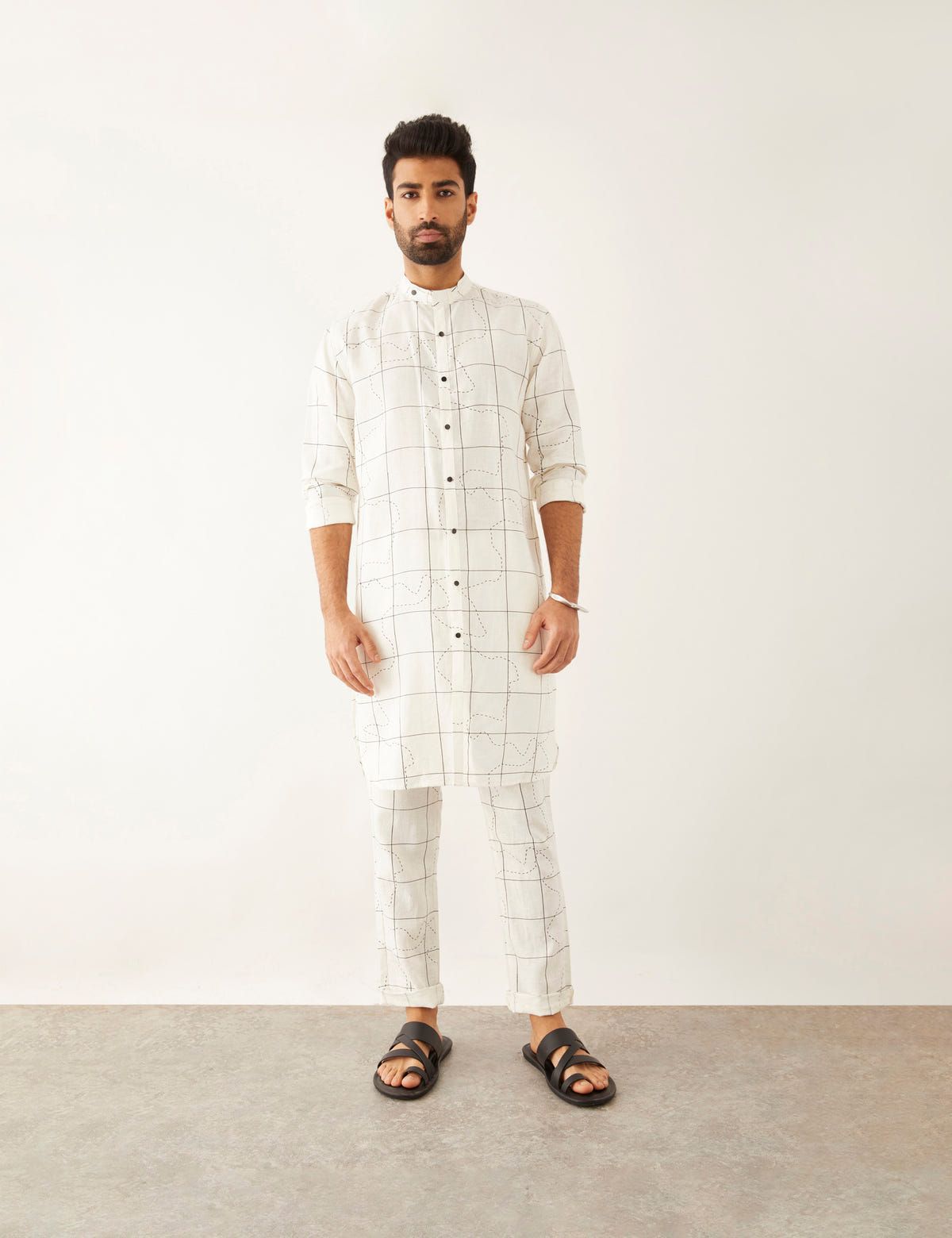 TAHA - TOPOGRAPHY - KURTA - WHITE - image 2