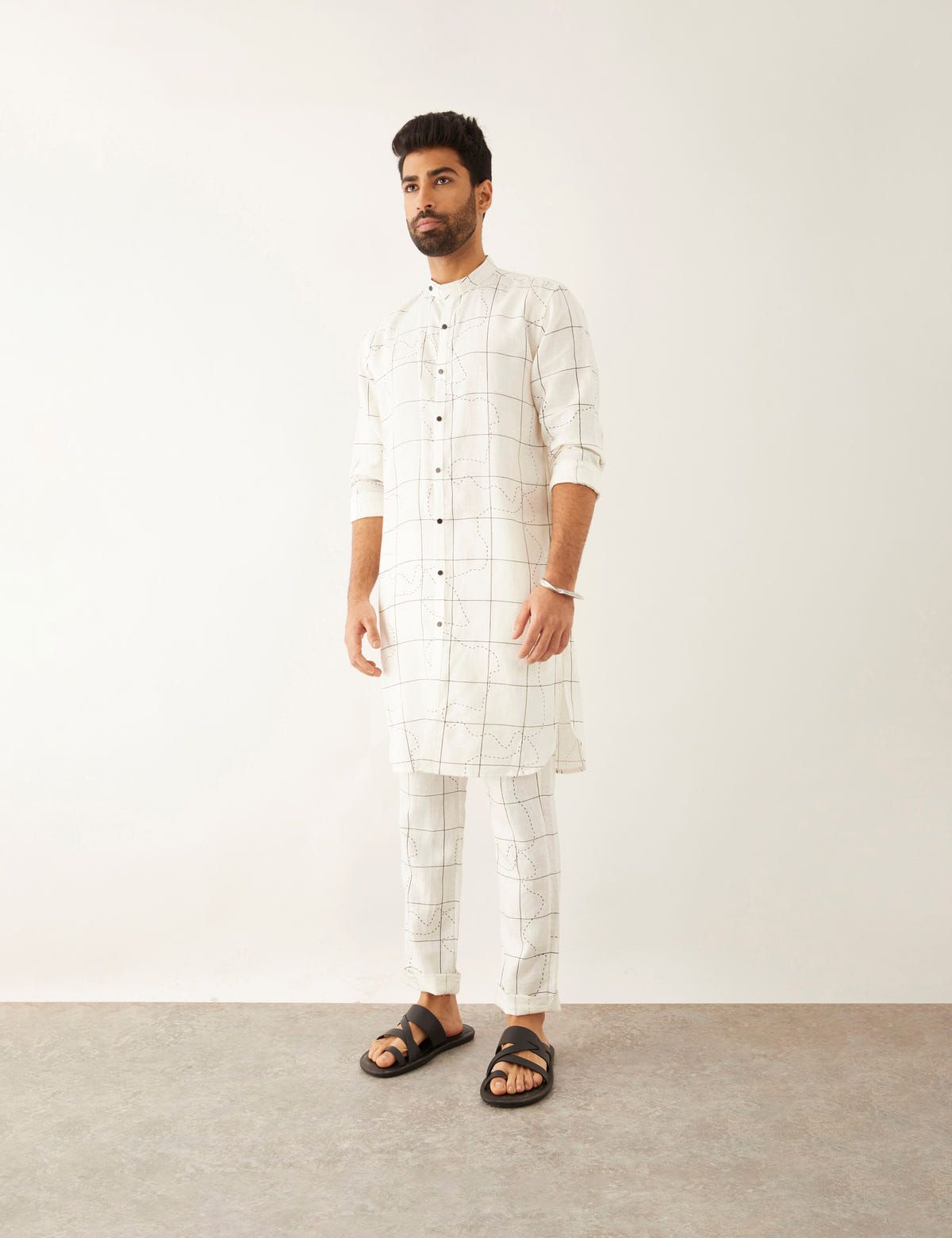TAHA - TOPOGRAPHY - KURTA - WHITE - image 3
