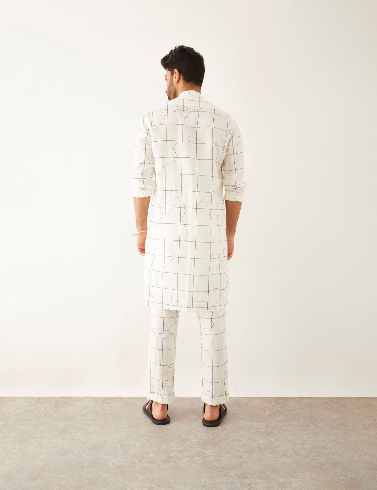TAHA - TOPOGRAPHY - KURTA - WHITE - image 4