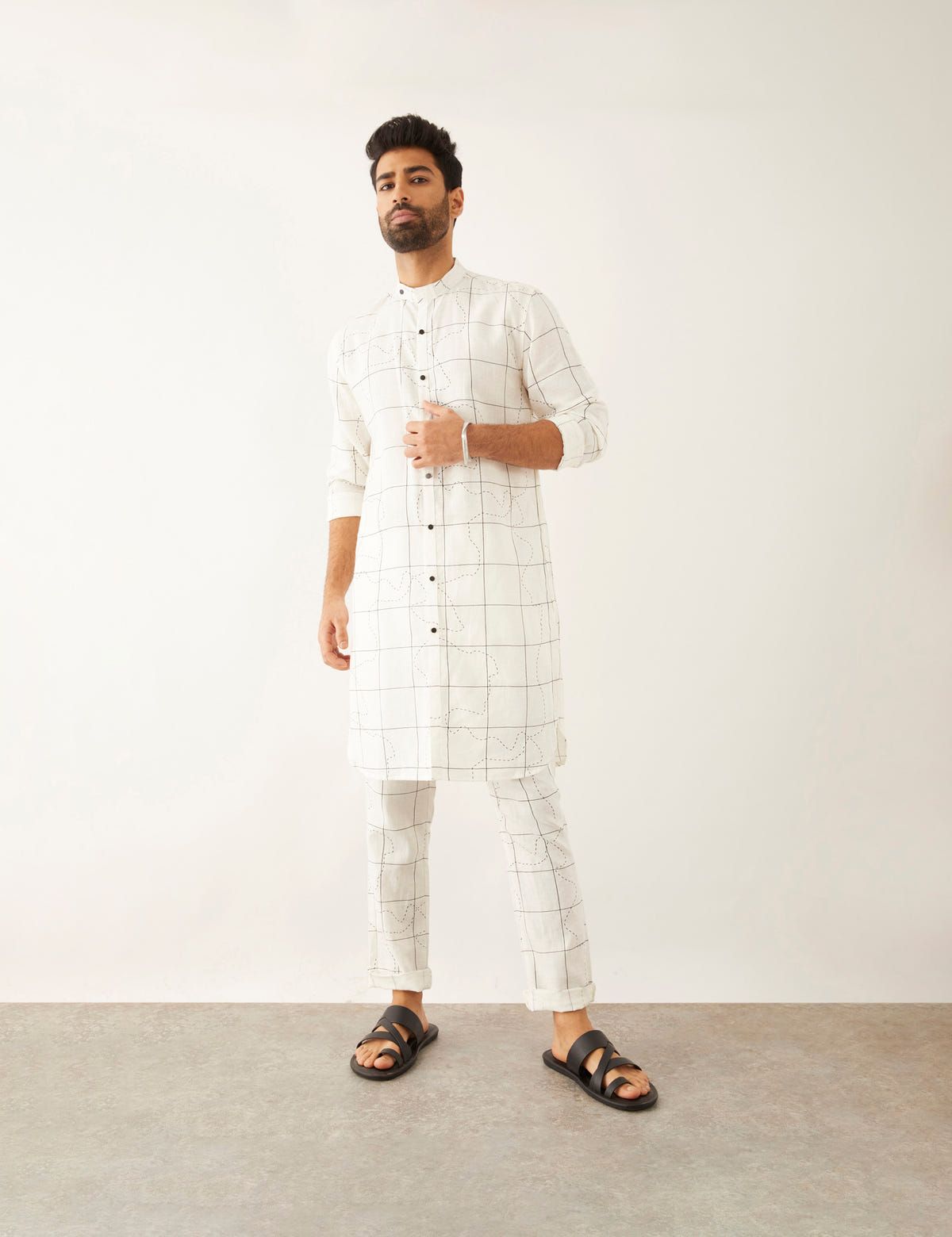 TAHA - TOPOGRAPHY - KURTA - WHITE - image 5