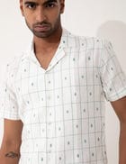 ALEXER CHECKER SHIRT - WHITE view 7