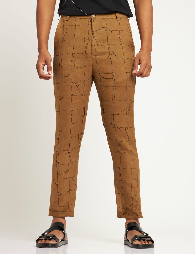 TOCO- TROUSER - TILES - GOLDEN BROWN