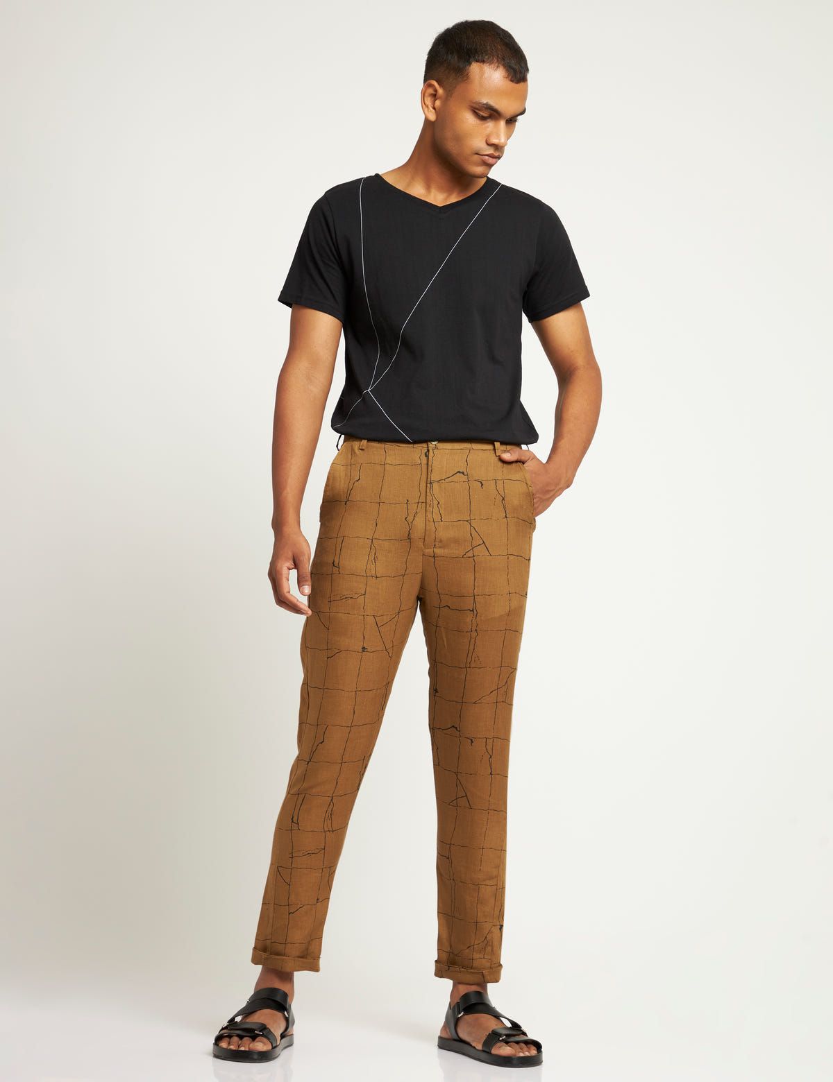 TOCO- TROUSER - TILES - GOLDEN BROWN - image 4