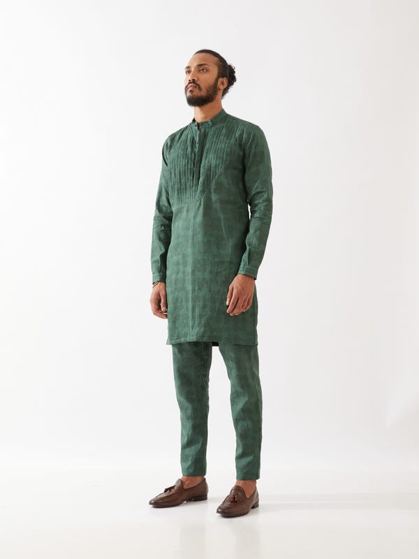 SON OF A NOBLE - SNOB — ACE FLORA KURTA - GREEN