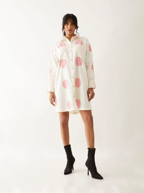 SON OF A NOBLE - SNOB — ROONIE DRESS - OFF WHITE