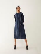 MARTHA DRESS - NAVY view 1