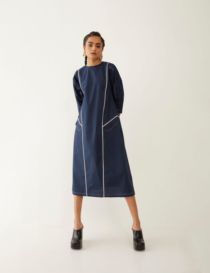 MARTHA DRESS - NAVY