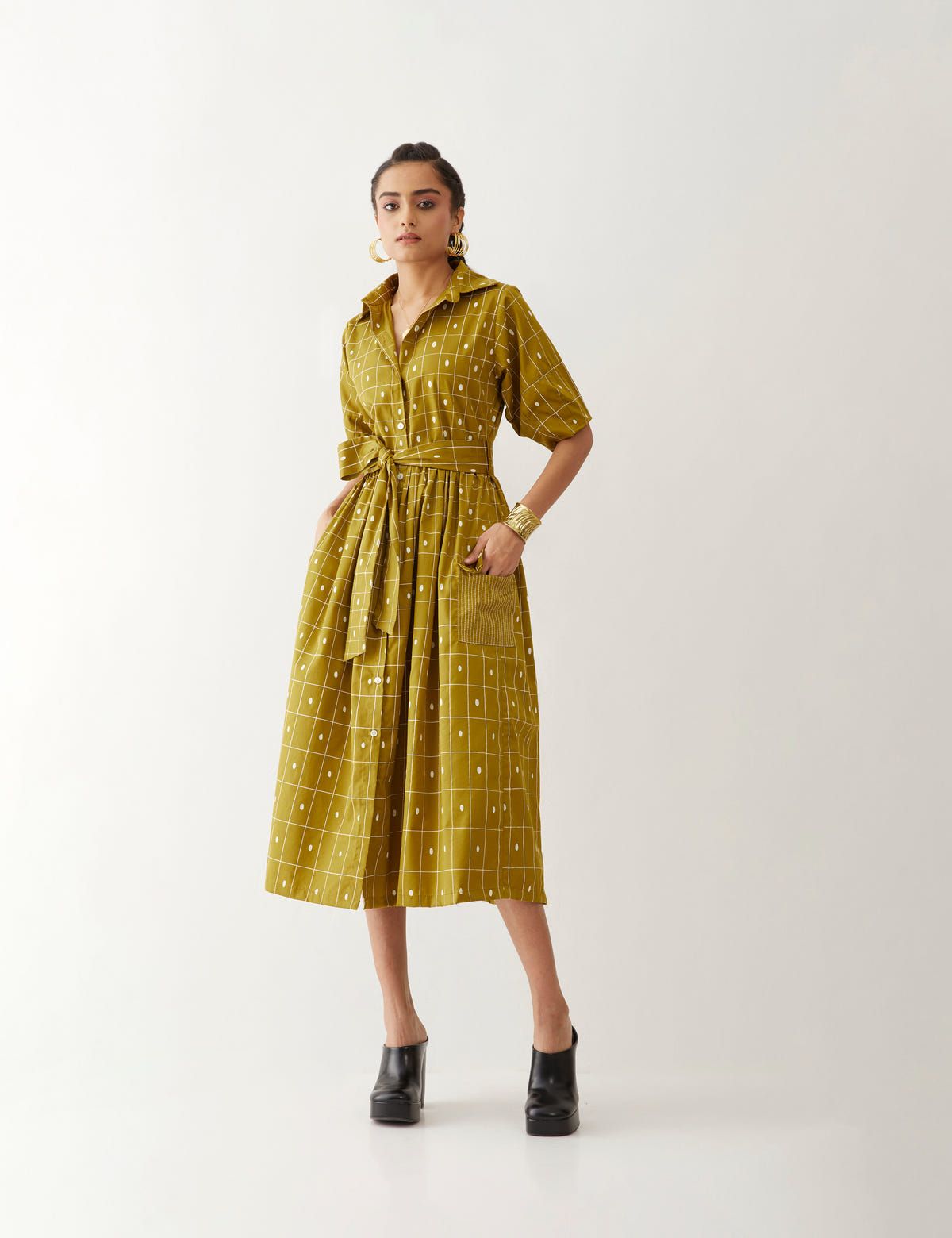 OLIVIA DRESS - GOLD - image 2