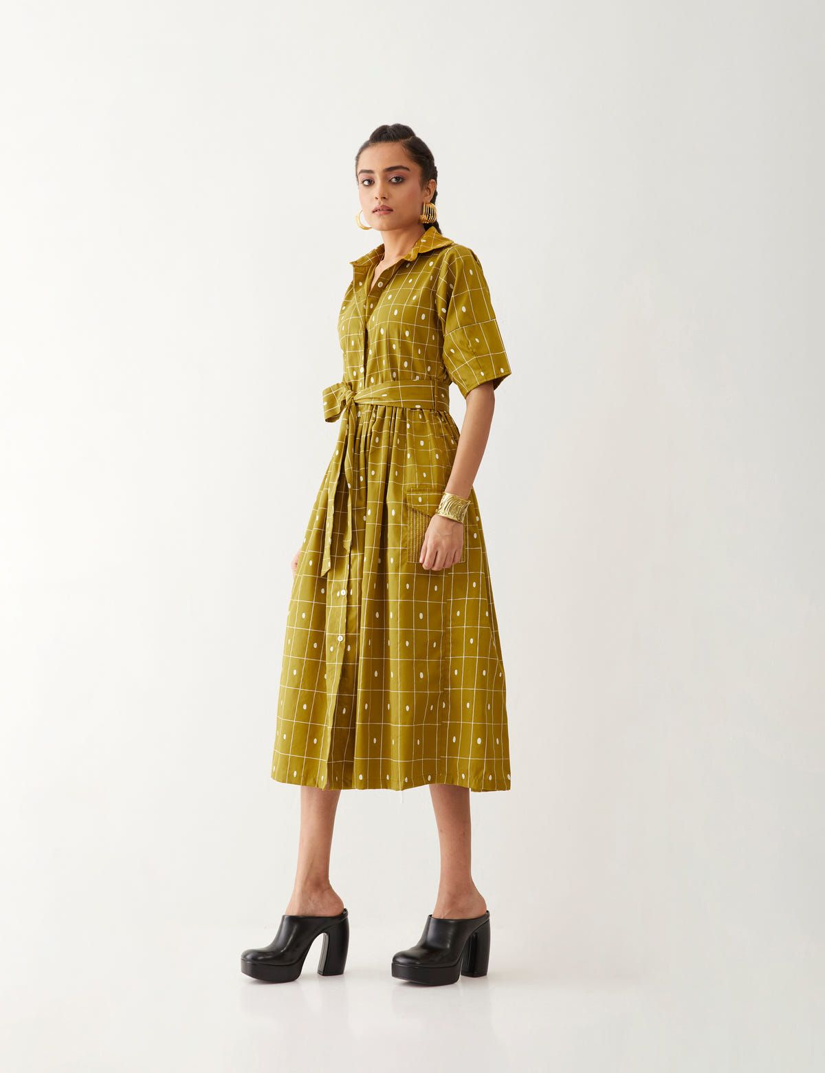 OLIVIA DRESS - GOLD - image 3