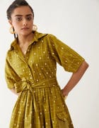 OLIVIA DRESS - GOLD view 5
