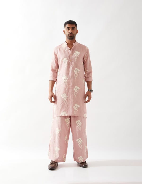 SON OF A NOBLE - SNOB — ZAYN FARM KURTA SET - PINK