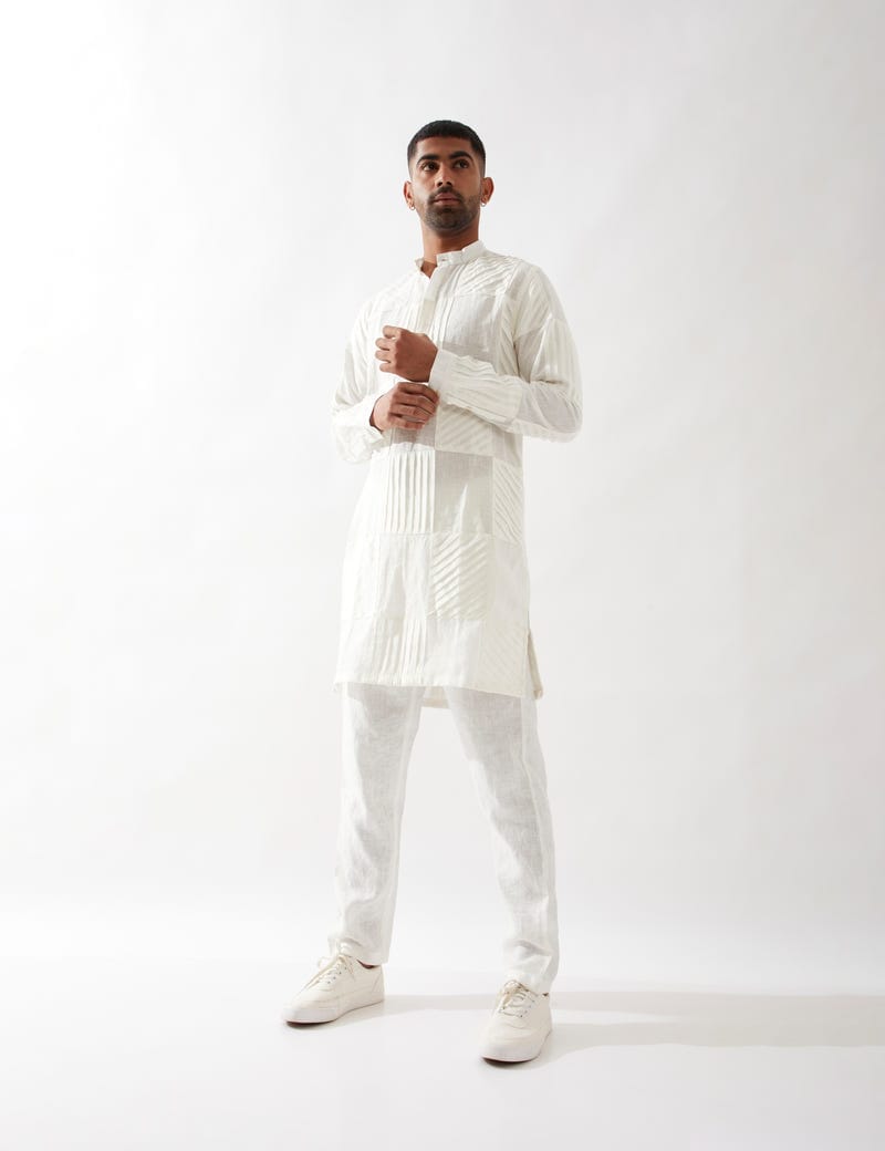 EZRA KURTA SET - WHITE