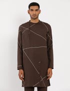 MERGER KURTA ABSTRACT - BROWN view 2