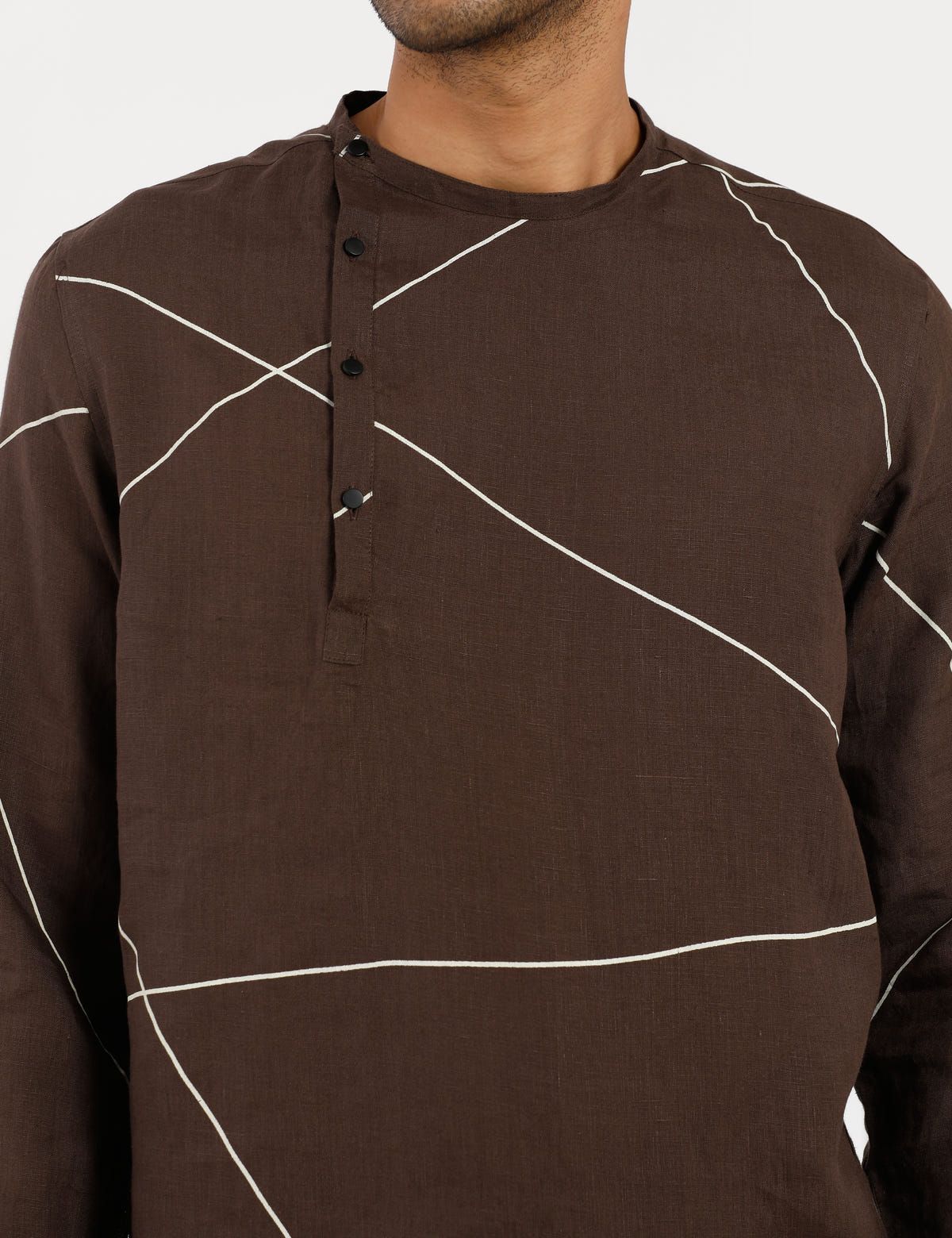 MERGER KURTA ABSTRACT - BROWN - image 5