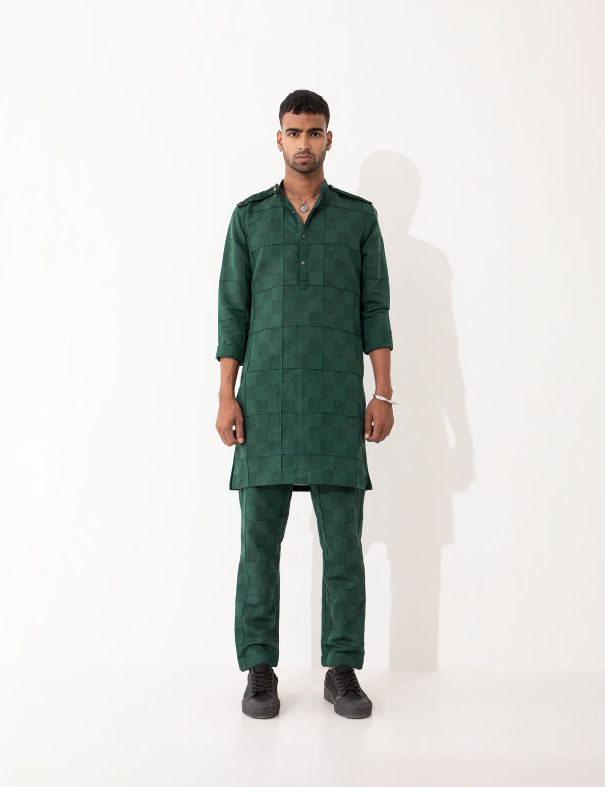AUBREY MESH KURTA - GREEN - image 2