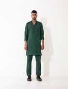 AUBREY MESH KURTA - GREEN view 2