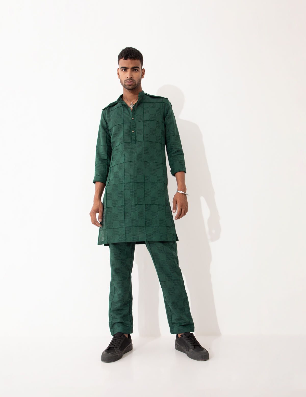 AUBREY MESH KURTA - GREEN - image 6