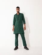 AUBREY MESH KURTA - GREEN view 6