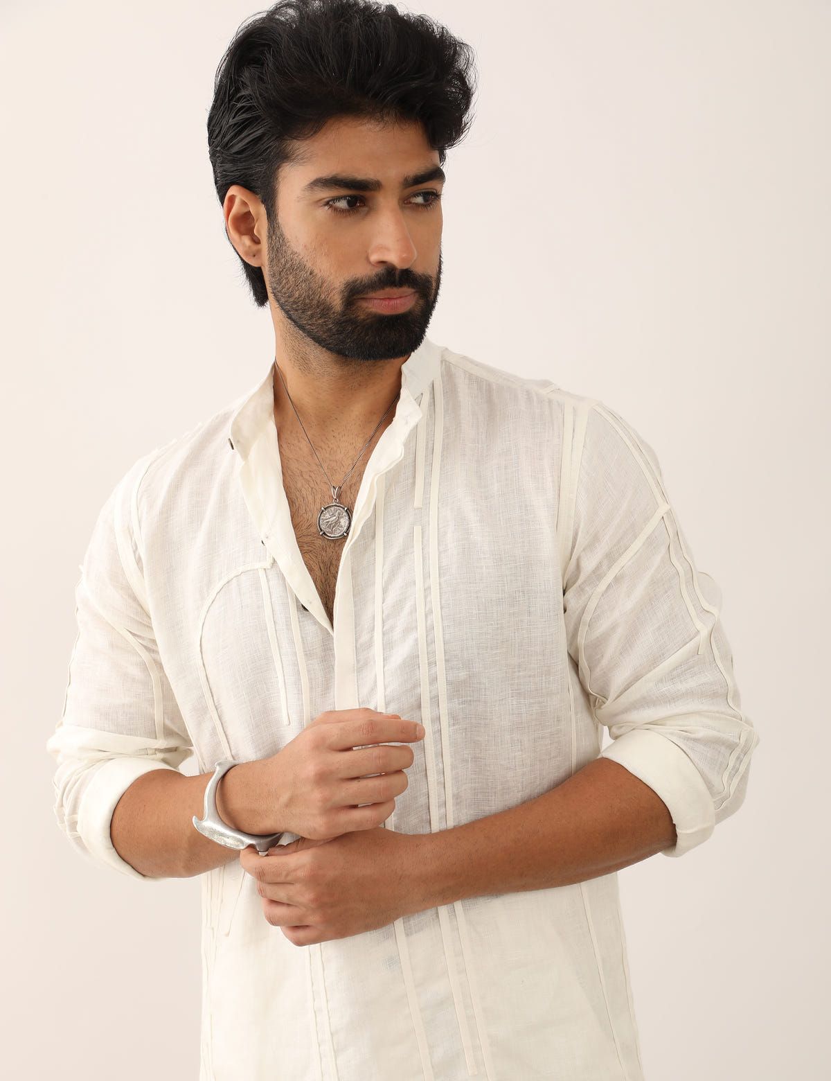 ZESHAN KURTA SET - WHITE - image 1