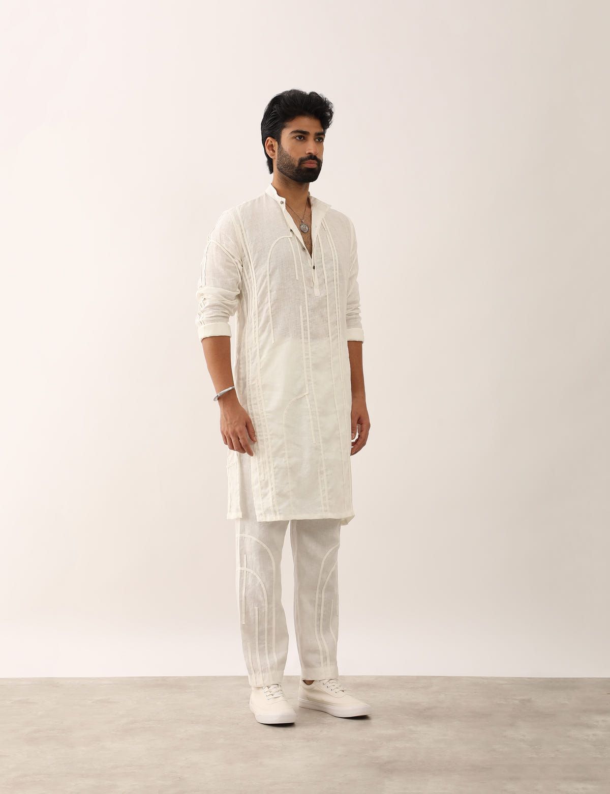 ZESHAN KURTA SET - WHITE - image 3