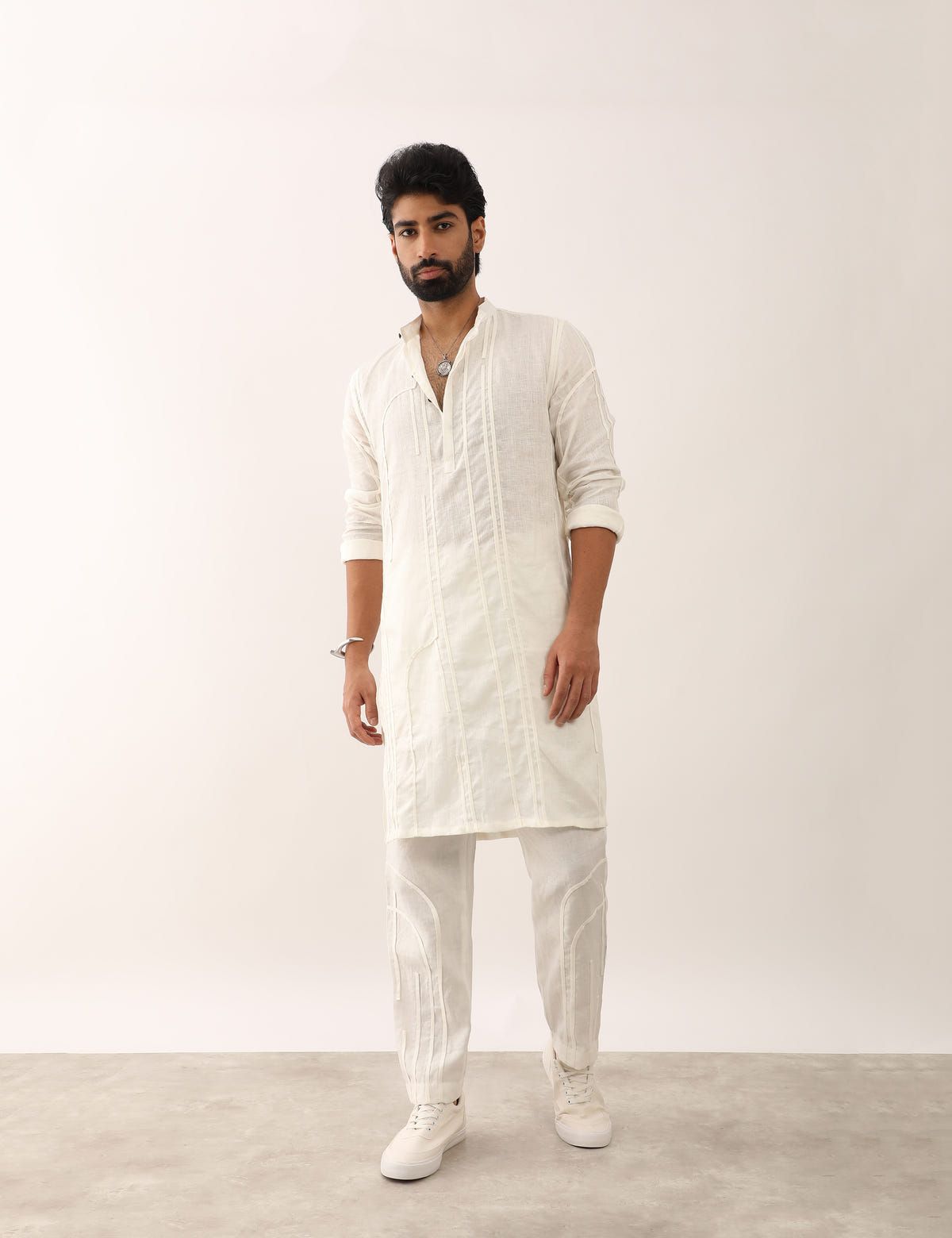 ZESHAN KURTA SET - WHITE - image 5