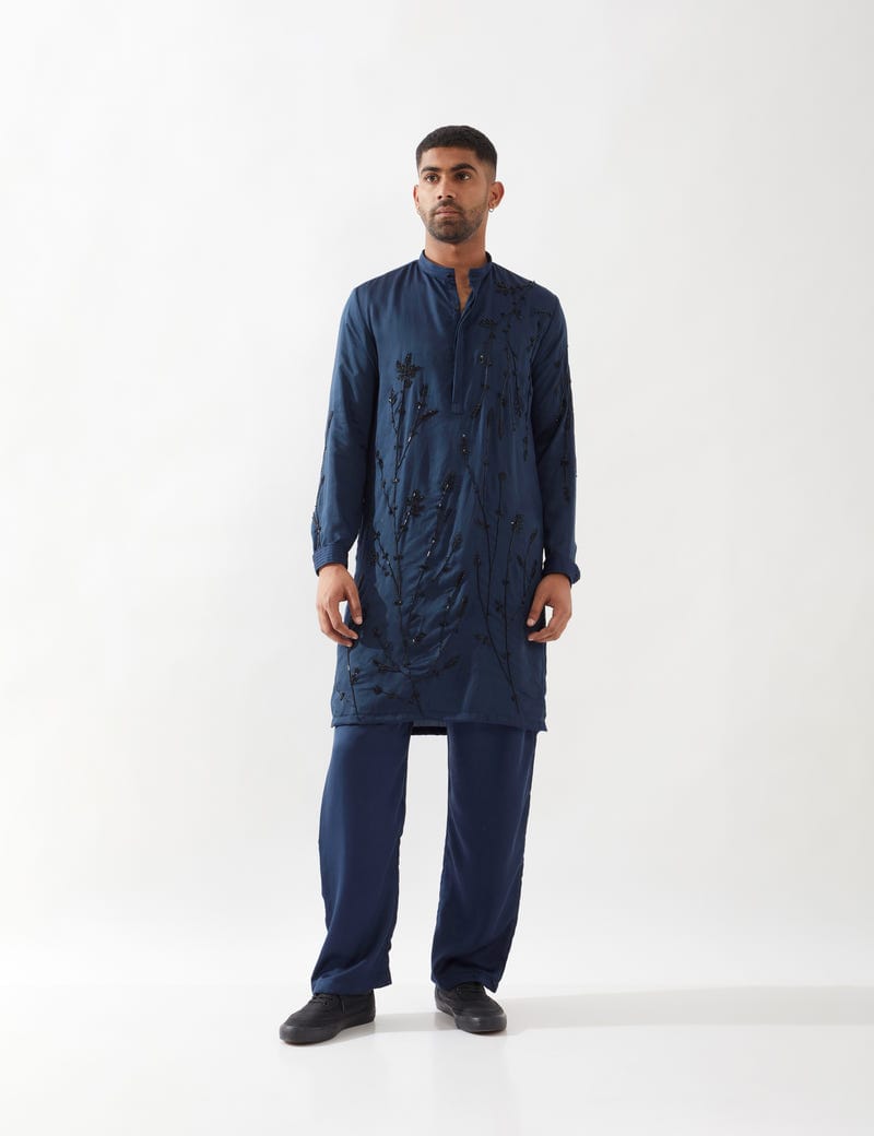 NECO KURTA SET - NAVY