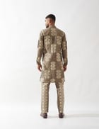 EZRA BARBED KURTA - OLIVE view 4