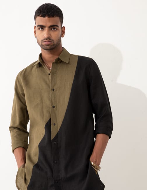 SON OF A NOBLE - SNOB — BROCK SHIRT - BROWN