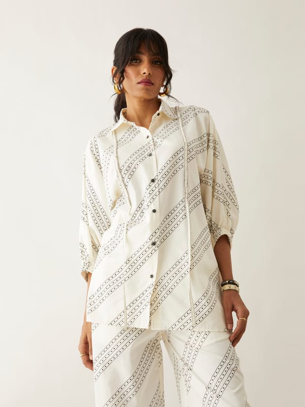 SON OF A NOBLE - SNOB — DANA SHIRT - OFF WHITE