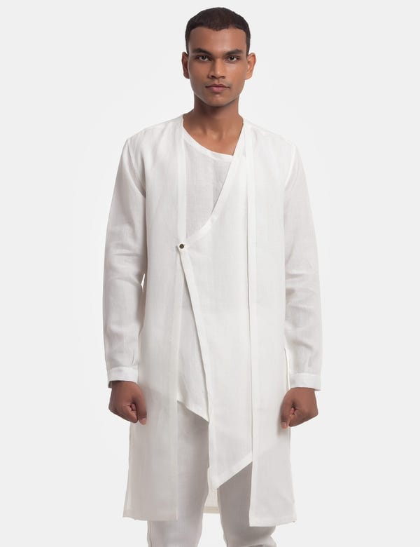 SON OF A NOBLE - SNOB — ASTER KURTA - WHITE
