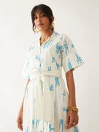 MIYOKO DRESS - OFF WHITE view 5