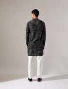Michael Dots Kurta Set - Black view 5