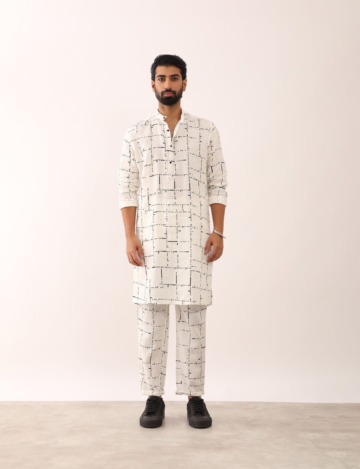 KRISH TETRIS KURTA - WHITE - image 2