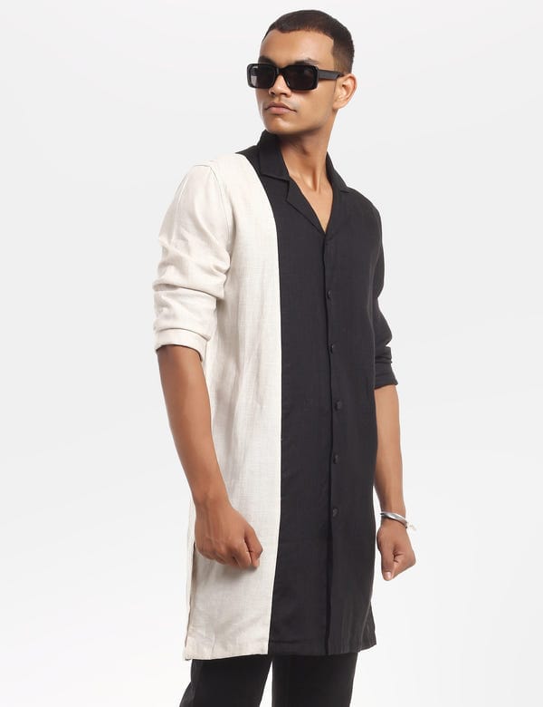 SON OF A NOBLE - SNOB — HELIX KURTA - BLACK