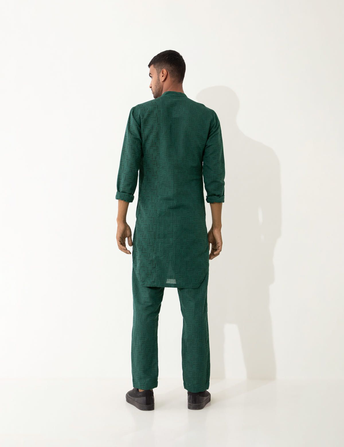 JENO METAL COMBO KURTA - GREEN - image 4
