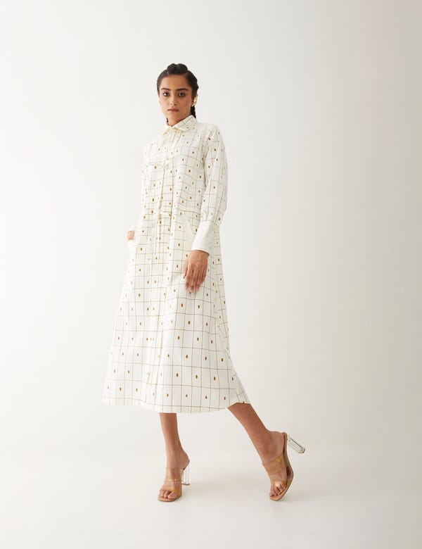 SON OF A NOBLE - SNOB — BELLA DRESS - OFF WHITE
