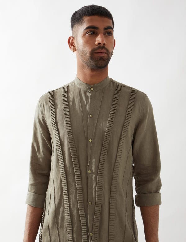 SON OF A NOBLE - SNOB — KADEN KURTA - OLIVE