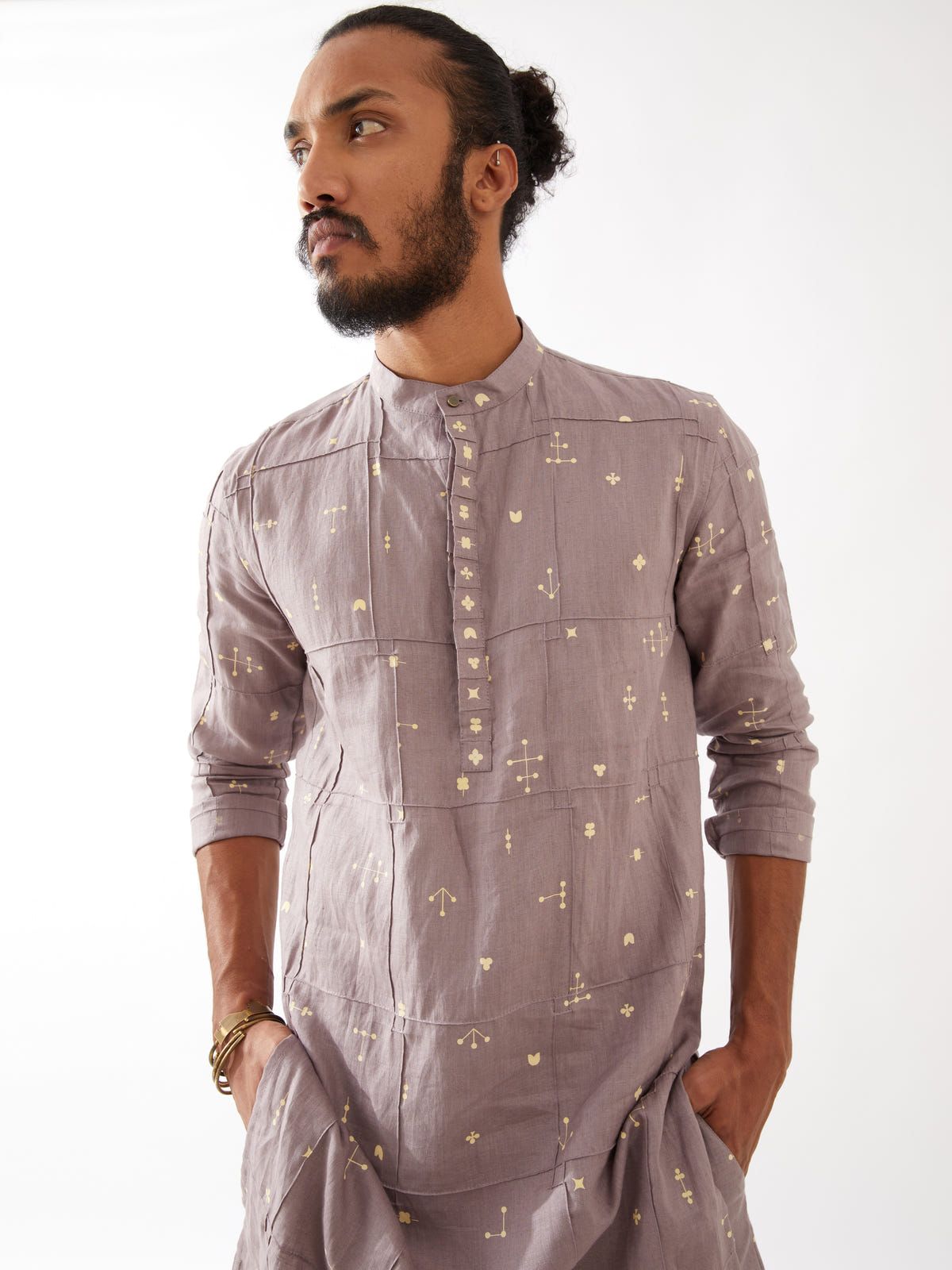 DIEGO ELEMENTS KURTA SET - PURPLE - image 5