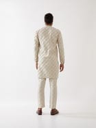 RYDER HOUNDSTOOTH KURTA - IVORY view 4